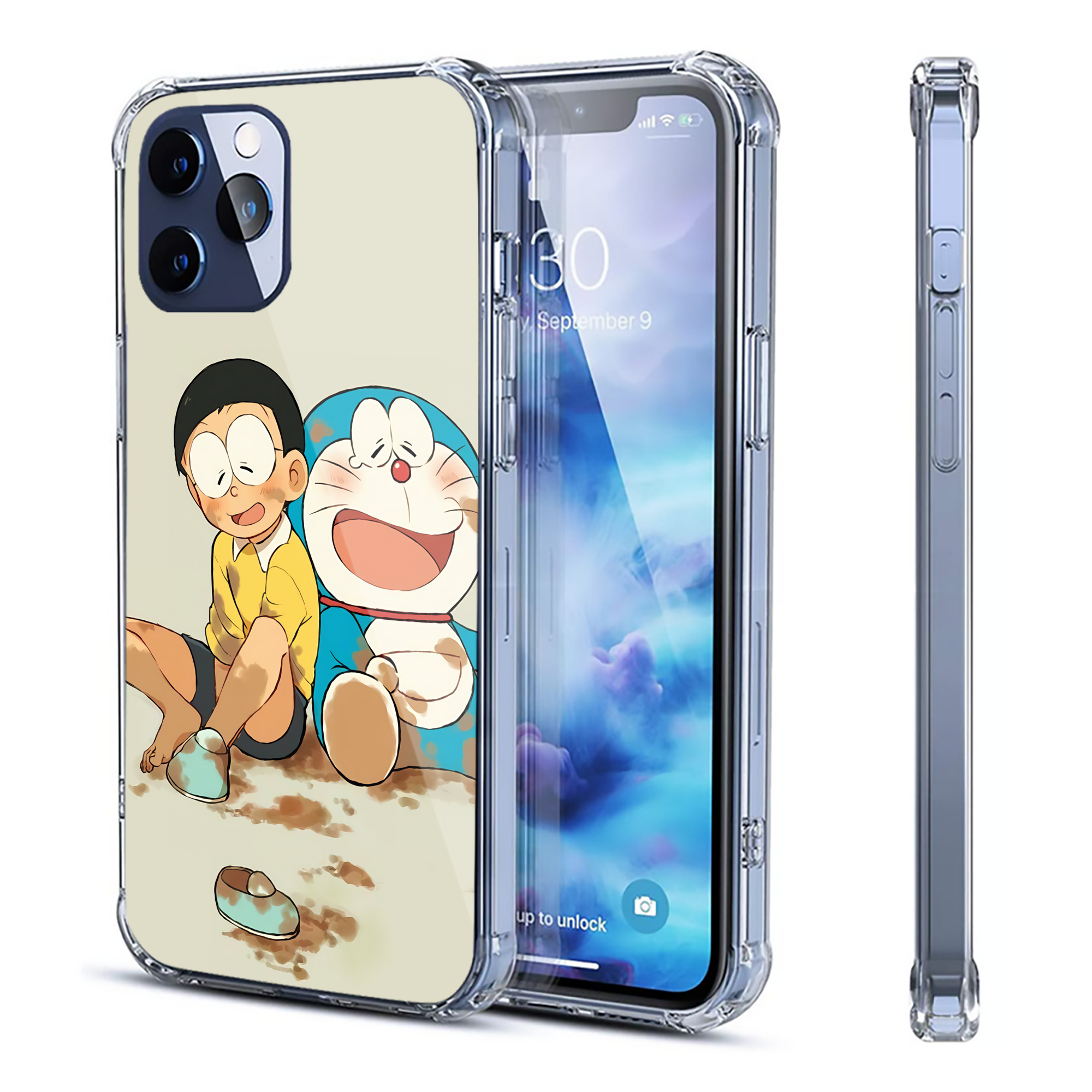 （画像用） ドラえもん Doraemon 【iPhone 12シリーズ対応】透明スマホケース（クリアソフトケース）